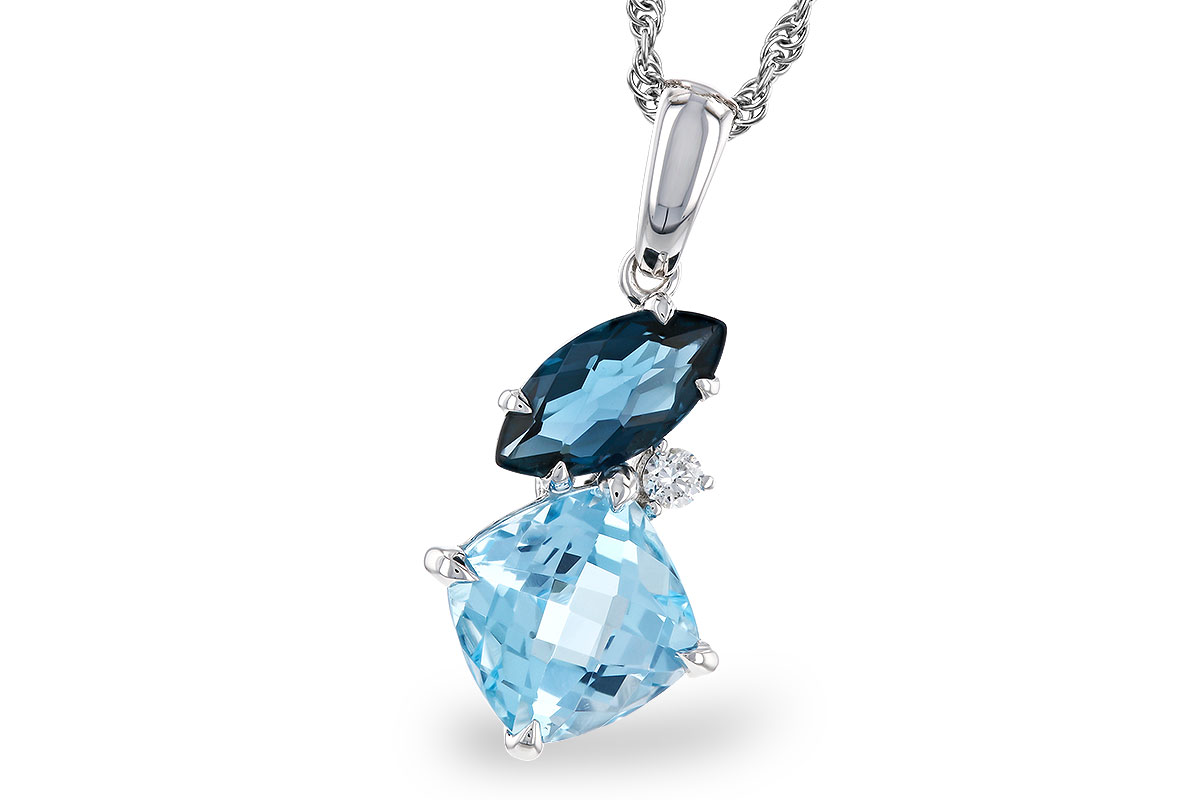 A329-67637: NECKLACE 2.37 TW BLUE TOPAZ 2.40 TGW