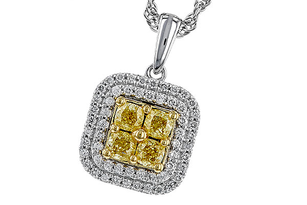 A329-67664: NECK .52 FANCY YELLOW DIAMONDS .72 TW