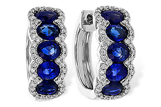 A329-71273: EARRINGS 2.32 TW SAPPHIRE 2.57 TGW