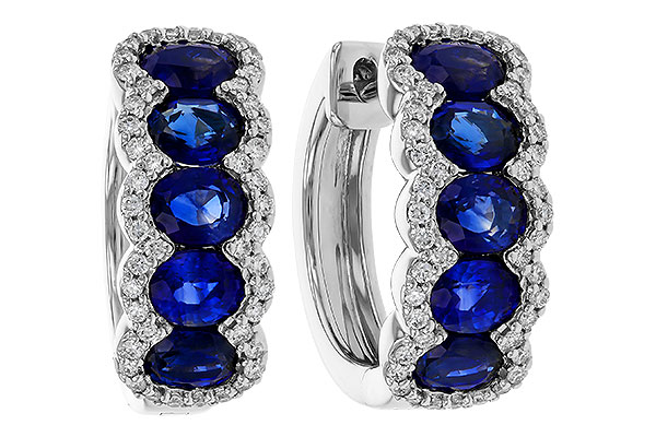 A329-71273: EARRINGS 2.32 TW SAPPHIRE 2.57 TGW