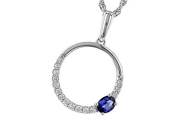 B329-66737: NECKLACE .28 SAPPHIRE .43 TGW