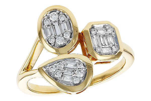 B329-72237: LDS DIA RG .12 TW BAGUETTE .25 TW