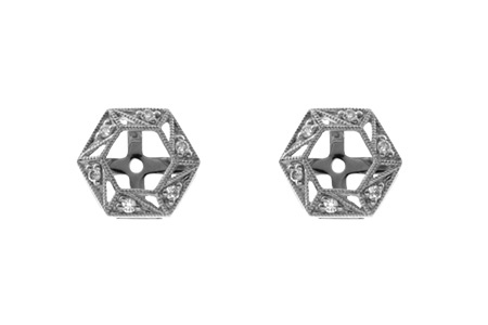 C055-17646: EARRING JACKETS .08 TW (FOR 0.50-1.00 CT TW STUDS)