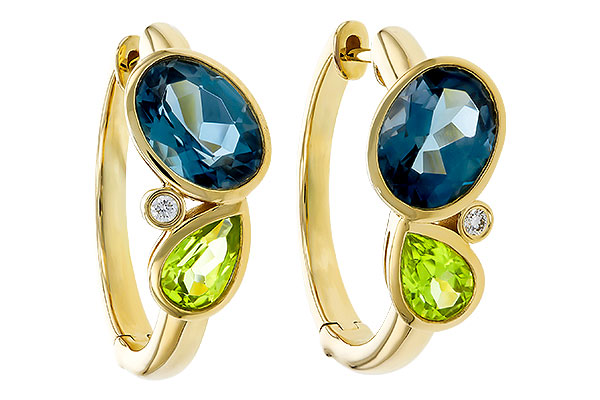 C329-72237: EARRINGS 2.97 SEMI-PREC (PER,LBT) 3.00 TGW