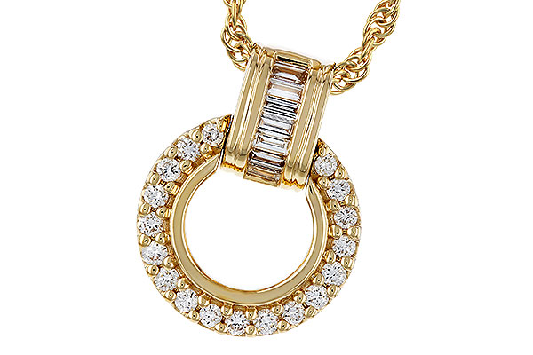 C329-72264: NECKLACE .12 BAG .33 TW