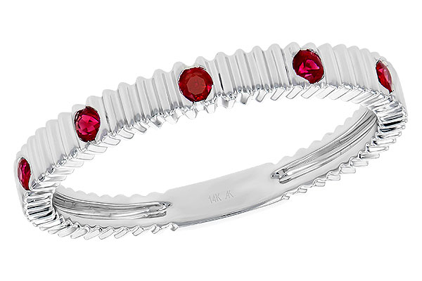 D327-83109: LDS WED RG .12 RUBY TW
