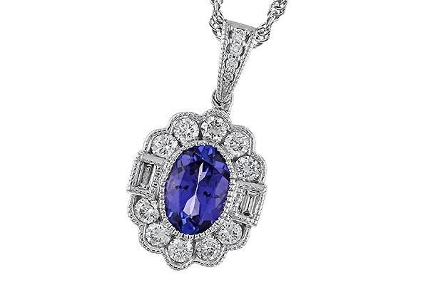 D329-64964: NECKLACE .80 TANZANITE 1.15 TGW (7x5MM OV)