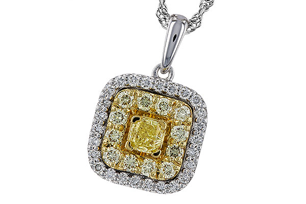 D329-67682: NECK .23 FANCY YELLOW DIAMONDS .65 TW