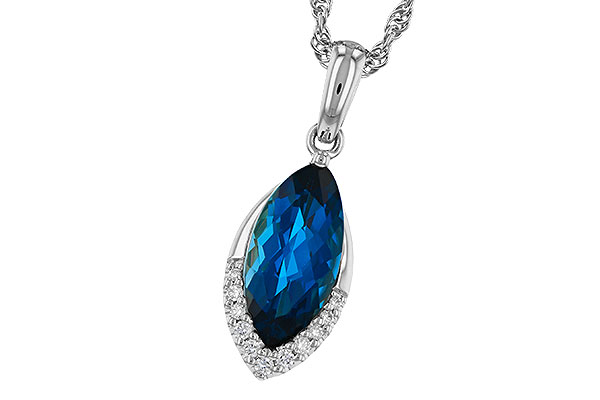 D329-71355: NECK 2.14 LONDON BLUE TOPAZ 2.20 TGW (12x6MM MQ)