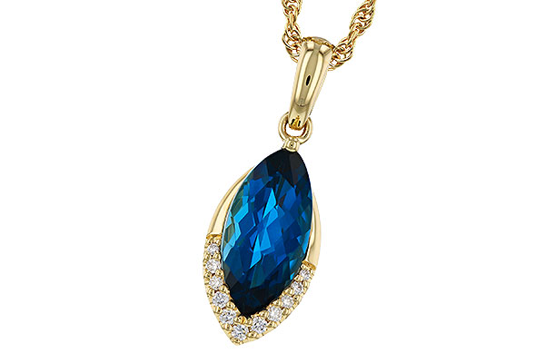 D329-71355: NECK 2.14 LONDON BLUE TOPAZ 2.20 TGW (12x6MM MQ)