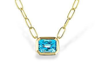 E329-69527: NECKLACE 1.20 SWISS BLUE TOPAZ (18")