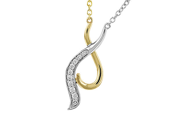 F329-68600: NECKLACE .10 TW (18")