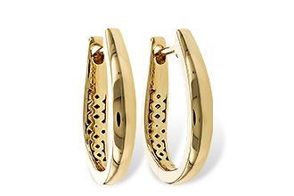 F329-69527: GOLD EARRINGS (17MM)