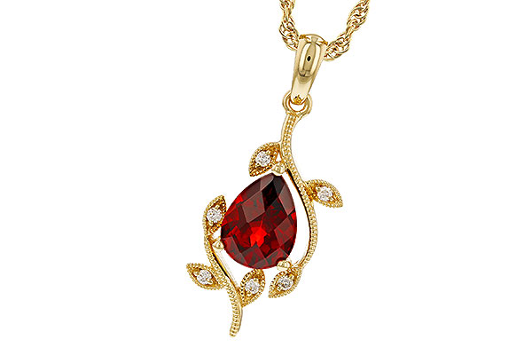 F329-70382: NECKLACE 1.34 GARNET 1.39 TGW (8X6MM GAR)