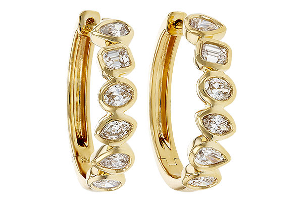 F330-54909: EARRINGS 1.10 TW FANCY CUT DIAS