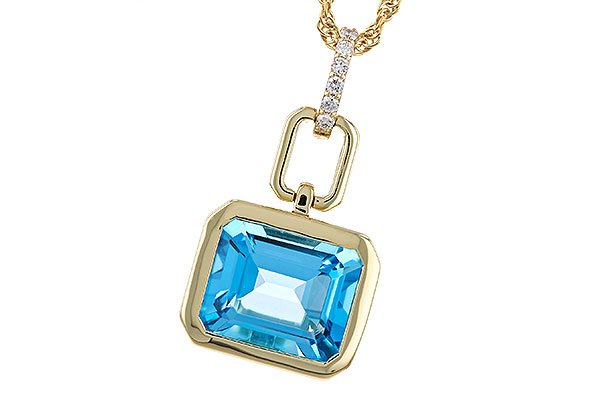 G329-67718: NECKLACE 3.26 BLUE TOPAZ 3.30 TGW (10x8MM BT)