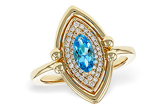 H329-72200: LDS RG .54 BLUE TOPAZ .70 TGW (8x4MM BT)