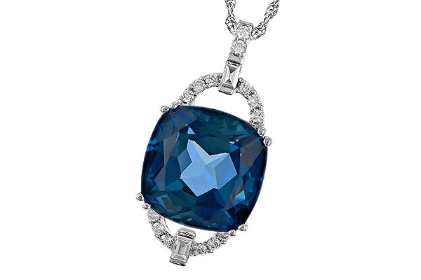 K329-64963: NECK 9.00 LONDON BLUE TOPAZ 9.20 TGW (12MM LBT)