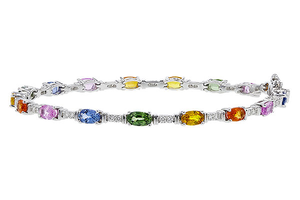 K329-65891: BRACELET 4.76 MULTI-COLOR SAPPH 5.08 TGW (7")