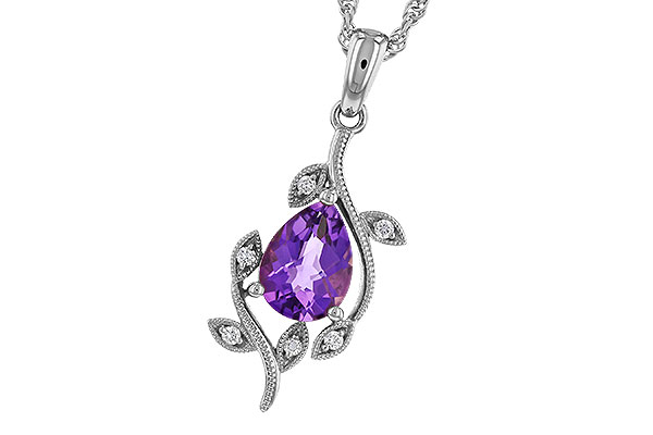 K329-66772: NECKLACE .88 AMETHYST .93 TGW (8x6MM AMY)