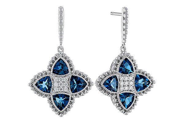K329-68554: EARRINGS 1.73 LONDON BLUE TOPAZ 1.82 TGW