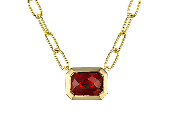 K329-69518: NECKLACE 1.45 GARNET (18")