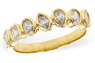 K329-70445: LDS DIA WED RG .62 TW FANCY CUT DIAS