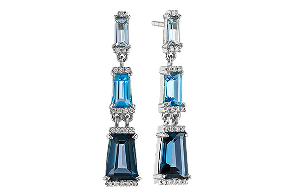 L329-67663: EARRINGS 2.55 BLUE TOPAZ 2.62 TGW