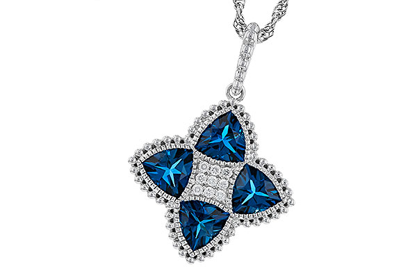 L329-68554: NECKLACE 2.79 LONDON BLUE TOPAZ 2.85 TGW