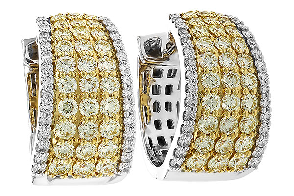 L329-68618: EARRINGS 1.52 YELLOW DIAS 1.96 TW