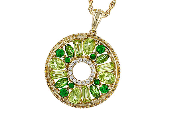 M329-67672: NECKLACE 1.47 SEMI-PREC (PER & GR.GT) 1.52 TGW